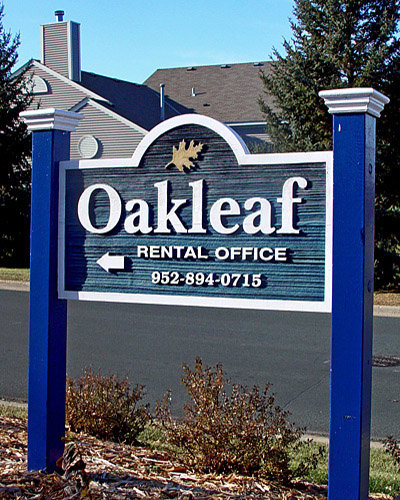 Hand-carved sign